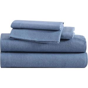 Eddie Bauer – Flannel Sheets Queen Size, Anti-Pilling & Wrinkle Resistant Cotton, Touchably Soft for All-Season Comfort – Bed Sheets with Matching Pillowcases & Fitted Sheet (Solid Green)(Solid Blue)