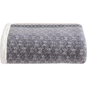 Eddie Bauer – Throw Blanket, Super Soft Reversible Sherpa & Brushed Fleece Bedding, Ideal Christmas & White Elephant Gifts, Cozy Plaid Throw Blankets For Couch for Bed or Couch (Fair Isle Dark Steel, 50″ x 70″)(Fair Isle Dark Steel)