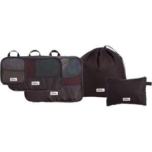 Eddie Bauer 5 Set Packing Organizer Cubes for Suitcases, Travel Essentials for Carry on, Lugagge Oganizer Bags Set Accessories, Black(Black)