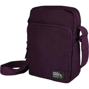 Eddie Bauer Jasper Crossbody Bag with Zippered Main Compartment and Adjustable Shoulder Strap(Dark Plum)