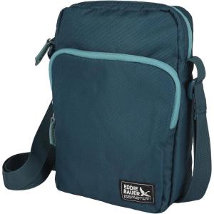 Eddie Bauer Jasper Crossbody Bag with Zippered Main Compartment and Adjustable Shoulder Strap(Peacock)