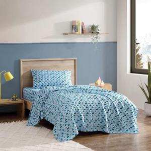 Eddie Bauer Kids – Twin Sheets, Stain-Resistant Toddler Bedding with Matching Sham(s), Super Soft, Ideal Boy Room Essentials (Fish Lake White, Twin)(Little Rider)