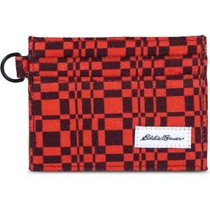 Eddie Bauer Men Signature Passcase Wallet(Canvas Print – Red)