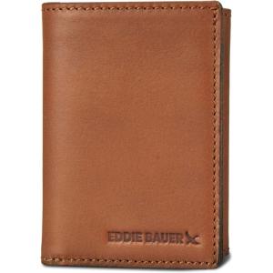 Eddie Bauer Men Signature Trifold Wallet(Leather – Brown)