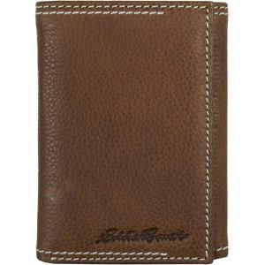 Eddie Bauer Men Signature Trifold Wallet(Top Stitch Leather – Tan)