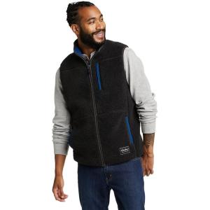 Eddie Bauer Men’s Chilali Faux Shearling Fleece Vest(Carbon)