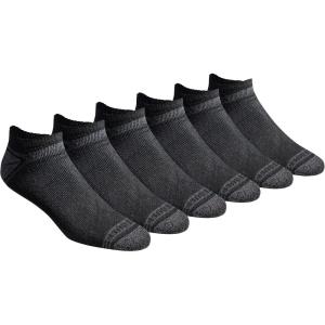 Eddie Bauer Men’s Dura Dri Moisture Control 6-pair Low Cut Socks(Black (6 Pairs))