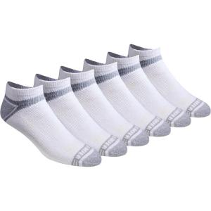 Eddie Bauer Men’s Dura Dri Moisture Control 6-pair Low Cut Socks(White (6 Pairs))