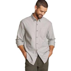Eddie Bauer Men’s Eddie’s Favorite Flannel Classic Fit Shirt – Solid(Gray)