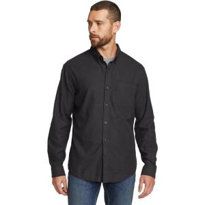 Eddie Bauer Men’s Eddie’s Favorite Flannel Classic Fit Shirt – Solid(Gray Smoke (Gray))