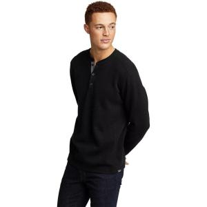 Eddie Bauer Men’s Eddie’s Favorite Ultrasoft Thermal Henley(Black)