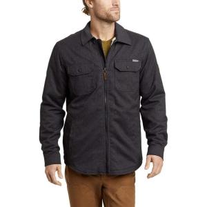 Eddie Bauer Men’s Faux Shearling Lined Shirt Jacket(Gray Smoke)
