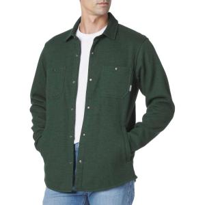 Eddie Bauer Men’s Faux Shearling-Lined Thermal Shirt(Dark Olive)