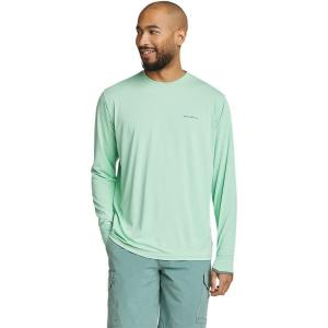 Eddie Bauer Men’s Marine Air UPF Long-Sleeve Crew(Bottle Green)