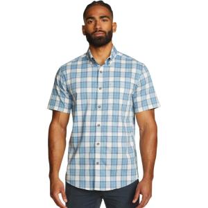 Eddie Bauer Men’s Mr Short Sleeve Voyager Flex Shirt(Blue Fog)