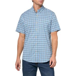 Eddie Bauer Men’s Mr Short Sleeve Voyager Flex Shirt(Island Blue)