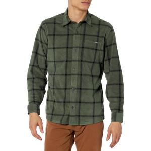 Eddie Bauer Men’s Pack It Seersucker Short-Sleeve Shirt(Dark Olive)
