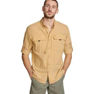 Eddie Bauer Men’s UPF Guide 2.0 Long-Sleeve Shirt(Alaska Gold)
