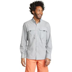 Eddie Bauer Men’s UPF Guide 2.0 Long-Sleeve Shirt(Lt Gray)
