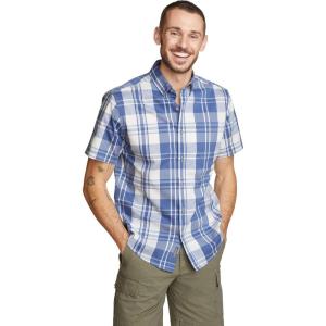 Eddie Bauer Men’s Voyager Flex Long-Sleeve Shirt(Blue Bird)