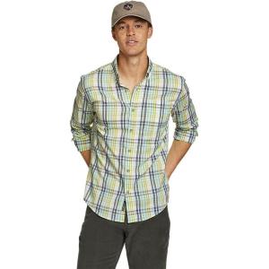 Eddie Bauer Men’s Voyager Flex Long-Sleeve Shirt(Bottle Green)