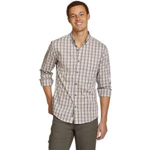 Eddie Bauer Men’s Voyager Flex Long-Sleeve Shirt(Ivory)