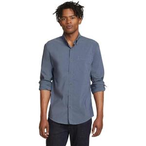 Eddie Bauer Men’s Voyager Flex Long-Sleeve Shirt(Navy)