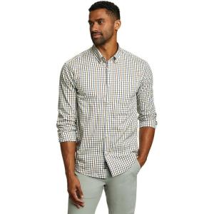 Eddie Bauer Men’s Voyager Flex Long-Sleeve Shirt(Off-white)