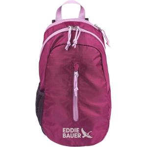 Eddie Bauer Stowaway Packable Sling Bag | Foldable | Travel | Outdoor | Lightweight | Compact | Everyday Carry | Ripstop Nylon | 10L – Dark Smoke(Port Red)