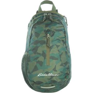 Eddie Bauer Stowaway Packable Sling Bag | Foldable | Travel | Outdoor | Lightweight | Compact | Everyday Carry | Ripstop Nylon | 10L – Dark Smoke(Sprig Green)