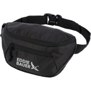 Eddie Bauer Stowaway Packable Waistpack | Sling | Fanny | Travel | Lightweight | Outdoor | Ripstop Polyester(Onyx Black)