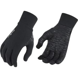 Eddie Bauer Touchscreen Warm Running Glove Liners, Standard Men’s and Women’s Cool Weather Gloves, Assorted Colors, SM-XL(Grid Fleece (Black))