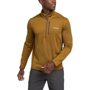 Eddie Bauer mens Activator Grid Long-sleeve Half-zip Fleece(Antique Bronze)