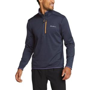 Eddie Bauer mens Activator Grid Long-sleeve Half-zip Fleece(Storm)