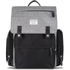 NOJO Eddie Bauer Cascade Backpack Diaper Bag(Cascade Sport – Black  Gray)
