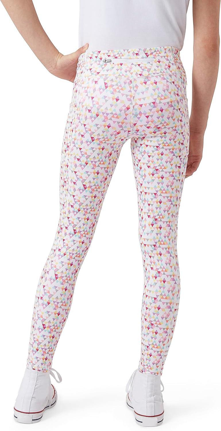 imageEddie Bauer Girls Leggings Performance Stretch Activewear Leggings Yoga Pants with Pocket for Girls 516Bright White