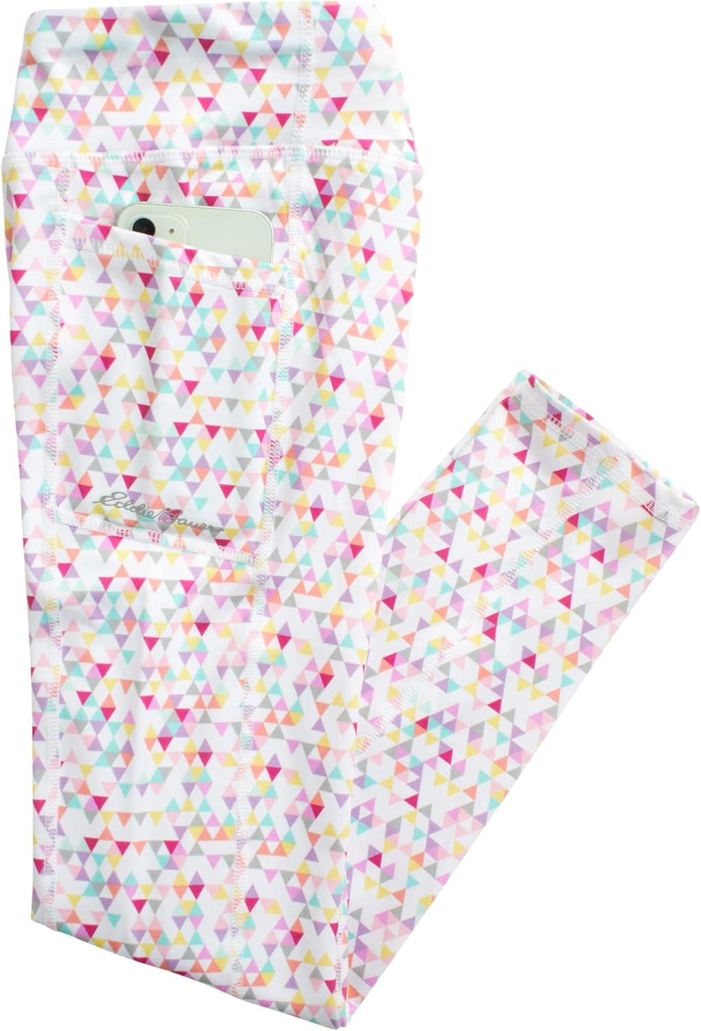 imageEddie Bauer Girls Leggings Performance Stretch Activewear Leggings Yoga Pants with Pocket for Girls 516Bright White