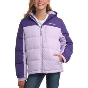 Eddie Bauer Girls’ Winter Jacket – Heavyweight Quilted Down Jacket – Insulated Hooded Outerwear Coat for Girls (5-20)(Lilac)
