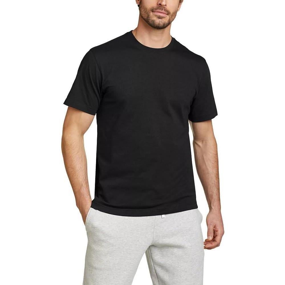 imageEddie Bauer Mens Legend Wash 100 Cotton ShortSleeve Classic TShirtBlack