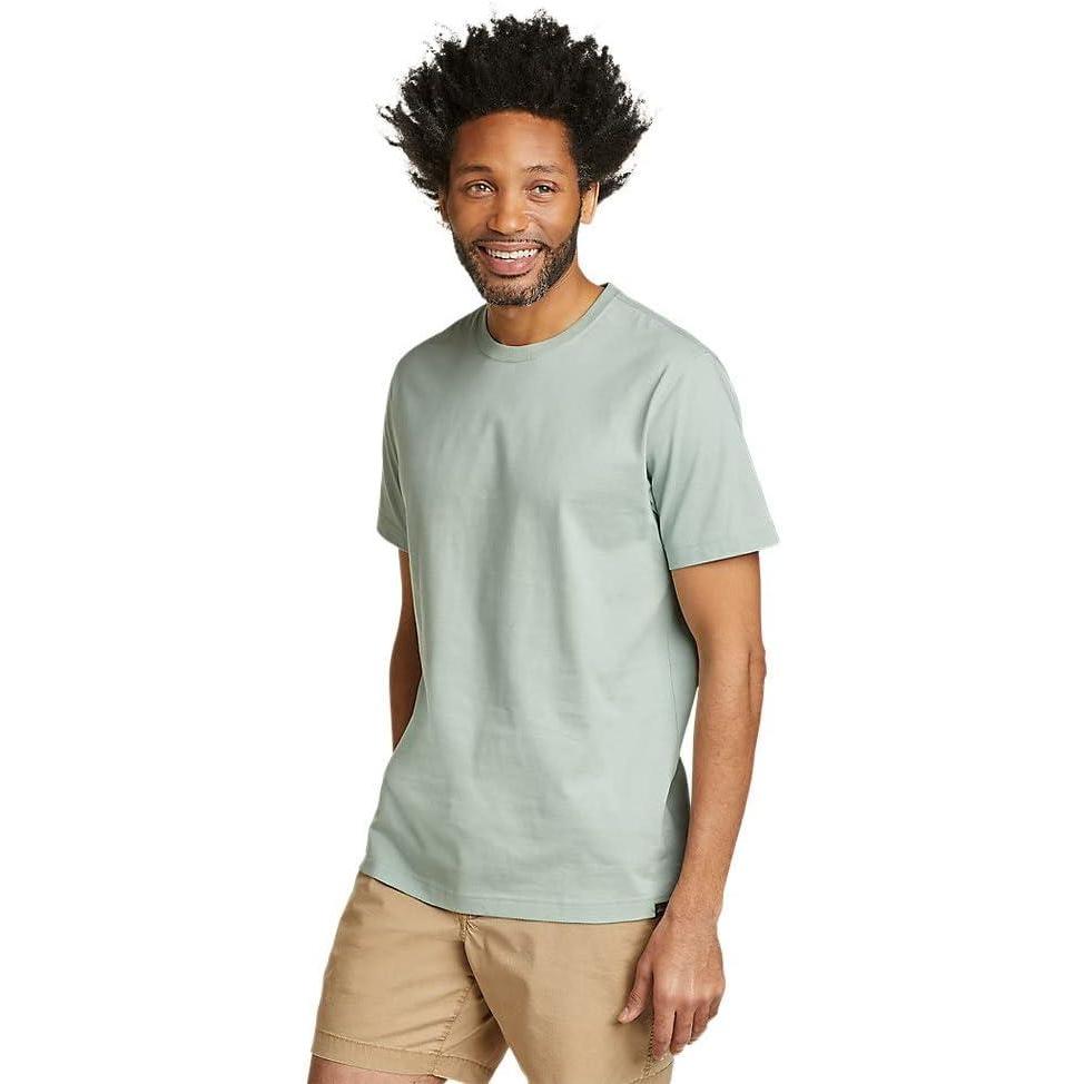 imageEddie Bauer Mens Legend Wash 100 Cotton ShortSleeve Classic TShirtCeladon