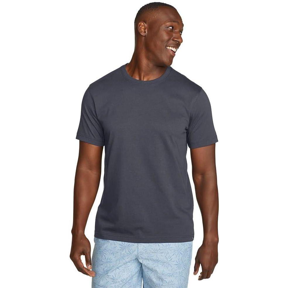 imageEddie Bauer Mens Legend Wash 100 Cotton ShortSleeve Classic TShirtMidnight Navy