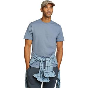 Eddie Bauer Men’s Legend Wash 100% Cotton Short-Sleeve Classic T-Shirt(Blue Haze)