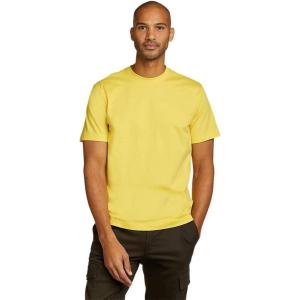 Eddie Bauer Men’s Legend Wash 100% Cotton Short-Sleeve Classic T-Shirt(Bright Yellow)