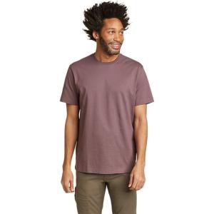Eddie Bauer Men’s Legend Wash 100% Cotton Short-Sleeve Classic T-Shirt(Dusty Violet)