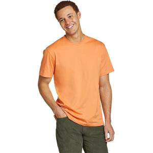 Eddie Bauer Men’s Legend Wash 100% Cotton Short-Sleeve Classic T-Shirt(Tangelo)