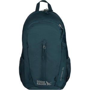 Eddie Bauer Stowaway Packable Backpack | Travel | Outdoor | Lightweight | Foldable | Durable | Ripstop Polyester | 30L – Dark Smoke(Marine)