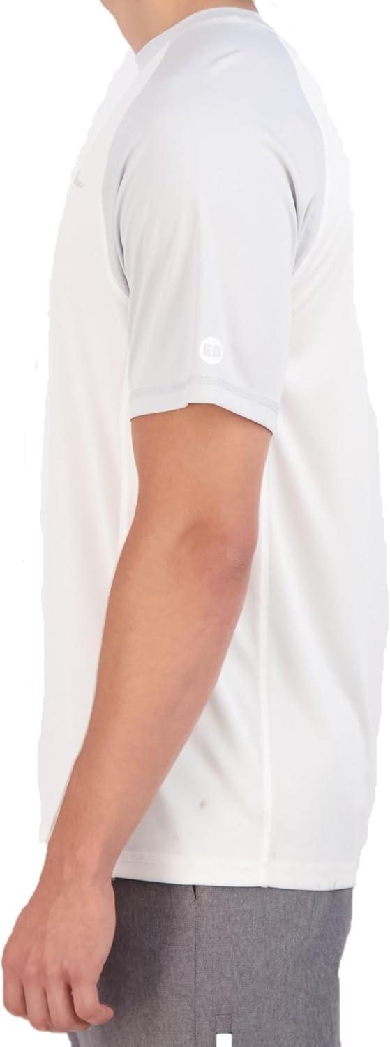 imageEddie Bauer Mens Short Sleeve Colorblock Rashguard Shirt  UPF 40 Sun Protection  Tailored for Outdoor PursuitsCement