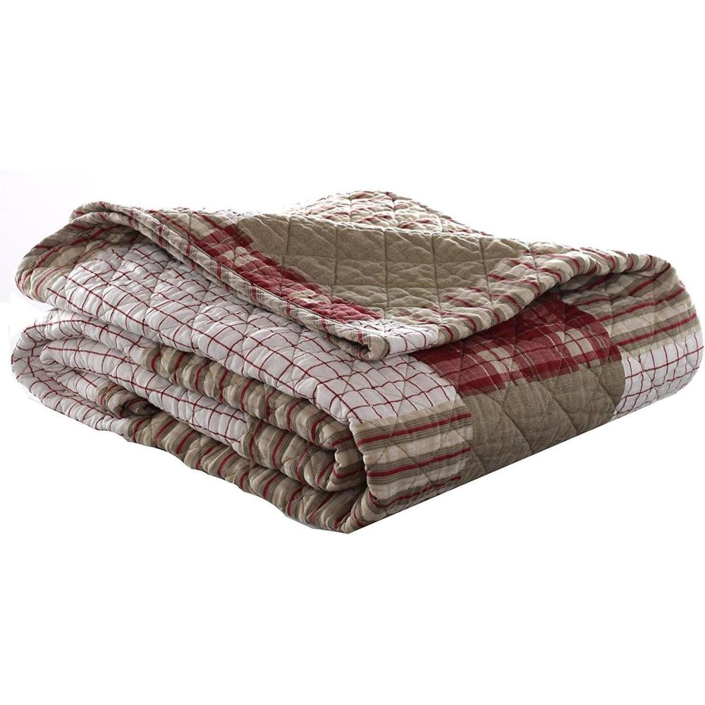 imageEddie Bauer Home Quilted Throw 50quot x 60quot Camino Island 206705Camano Island Red
