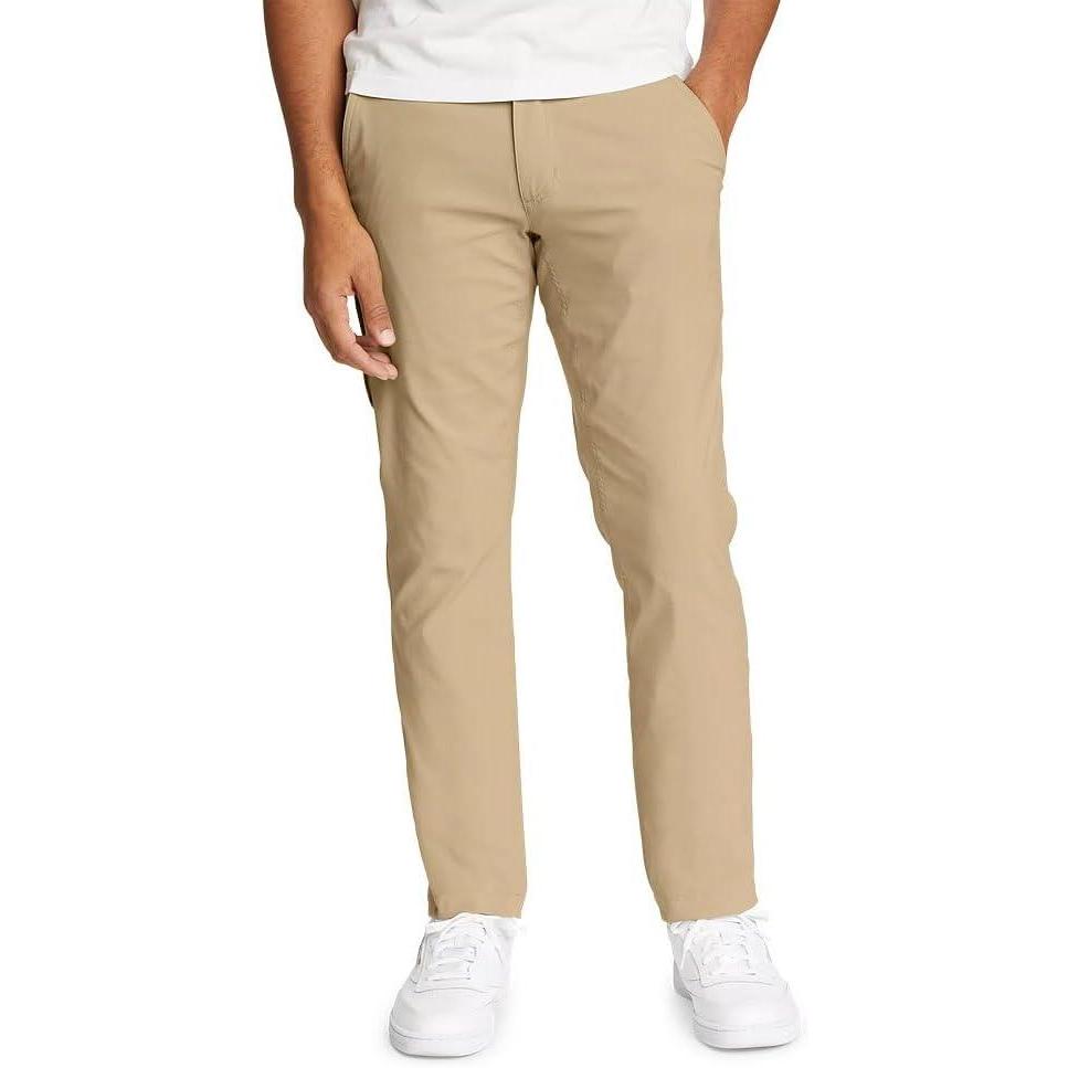 imageEddie Bauer Mens Horizon Guide Chino Pants  Slim FitLight Khaki