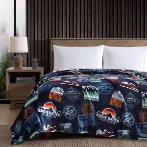 Eddie Bauer – Twin Blanket, Ultra Plush Bedding, Luxurious Bedding Set (EB Stamps Blue, Twin)(Eb Stamps Blue)